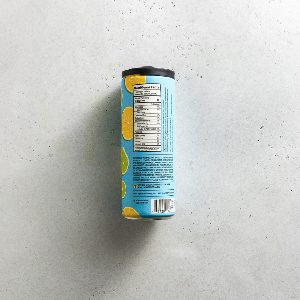 Rebel Coast Lime drink packaging