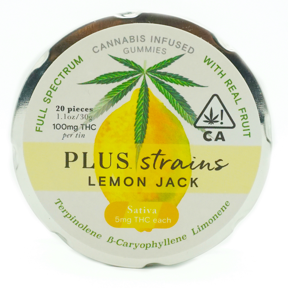 PLUS Strains Lemon Jack gummies