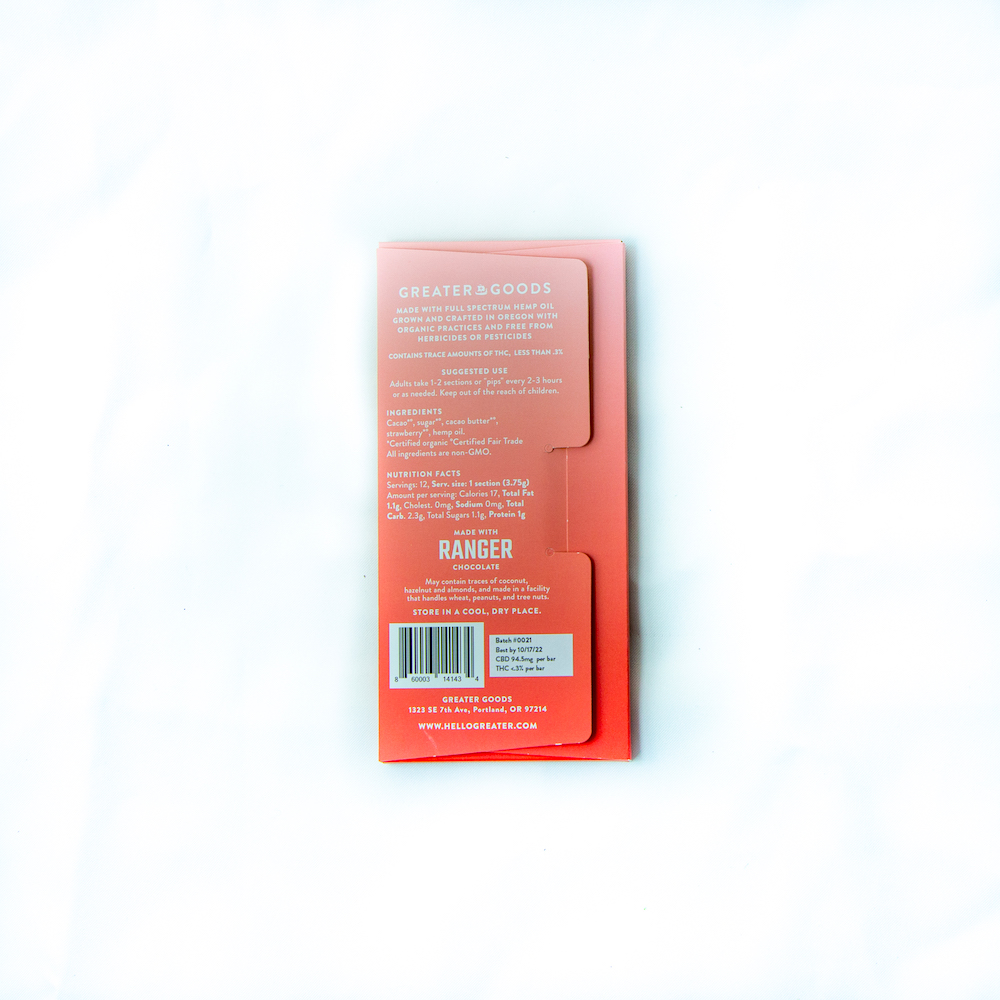 Strawberry chocolate with CBD