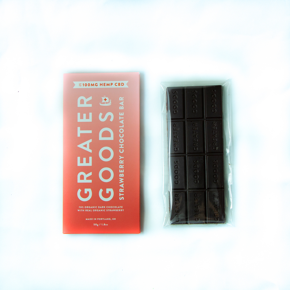 Greater Goods CBD chocolate bar