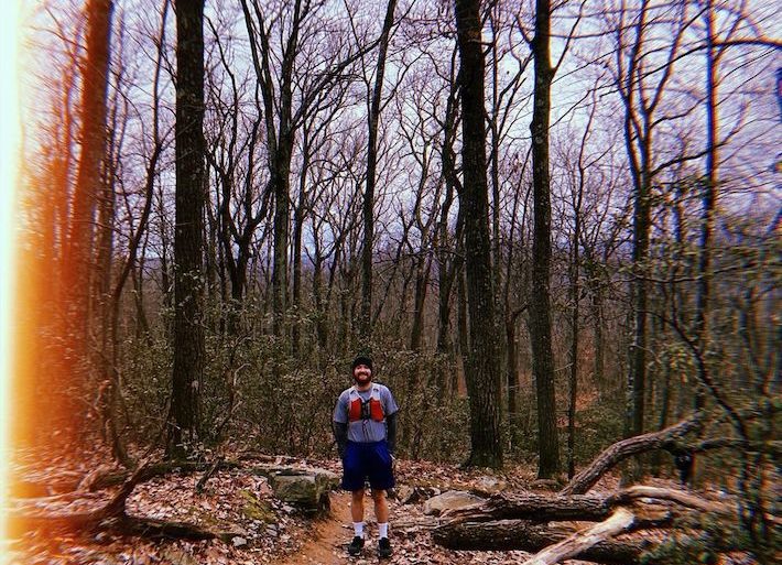 Running while high in nature trail