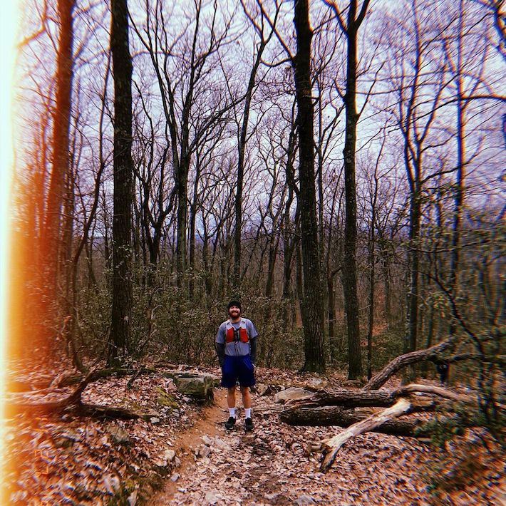 Running while high in nature trail