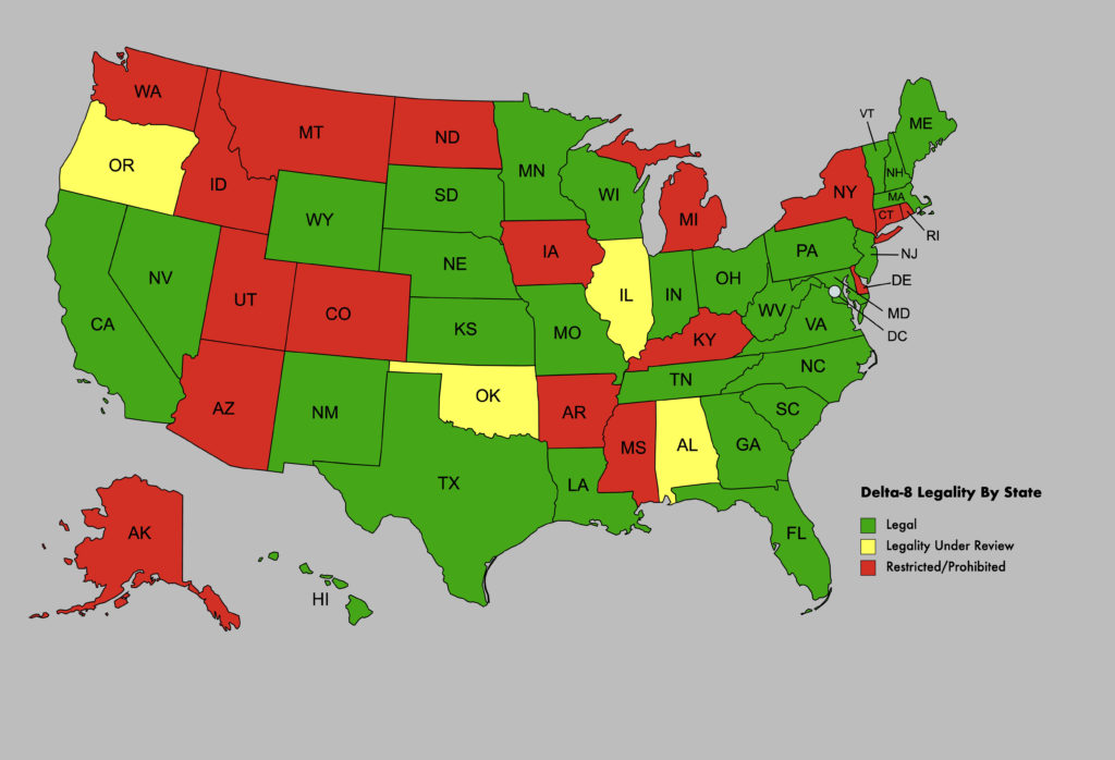 Where is Delta8 available? Which states are trying to ban it? [UPDATE]