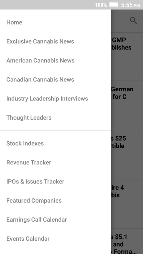 New Cannabis Ventures app screenshot