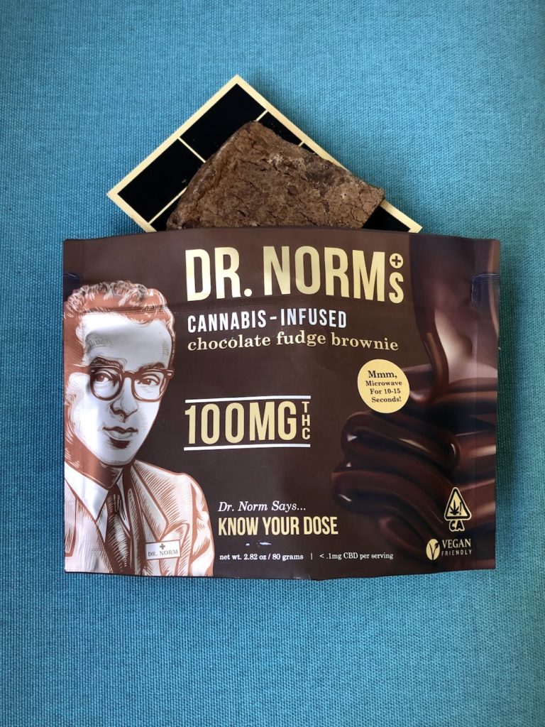 Dr. Norms cannabis fudge brownie edible