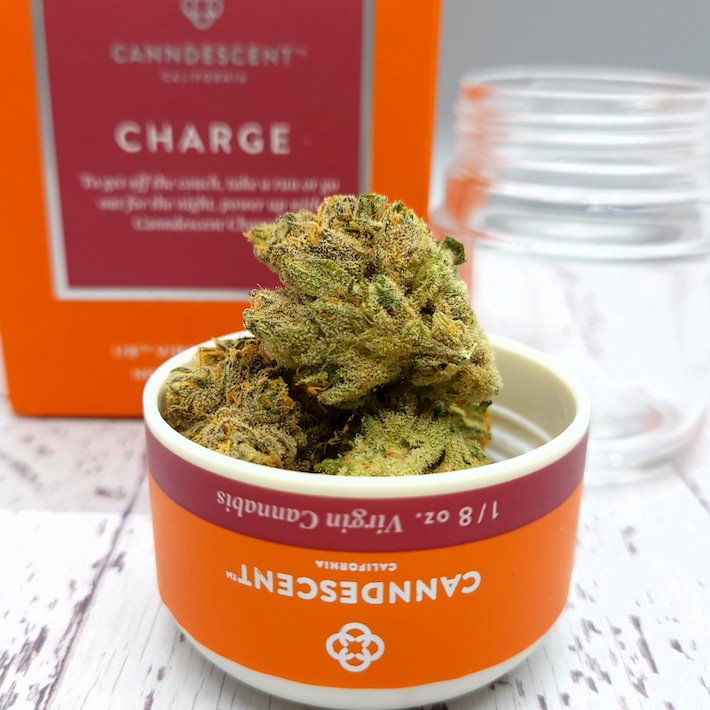 Cannabis flower in MonthLeaf box