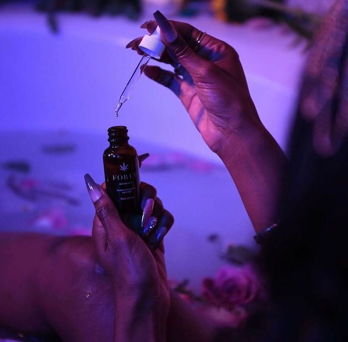 Cannabis infused intimacy oil