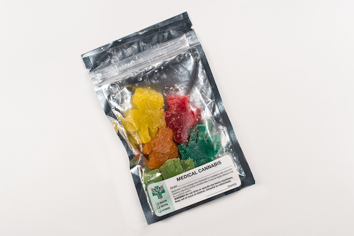 Medical marijuana edibles in a package