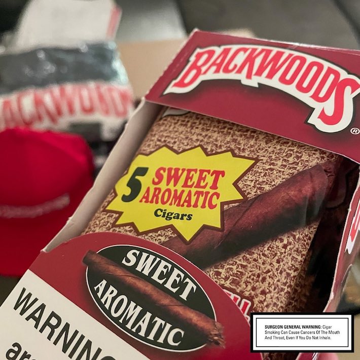 Backwoods tobacco cigars product in packaging