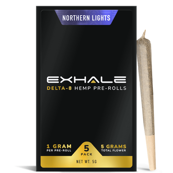 Northern Lights strain delta-8 preroll joint with five grams of flower