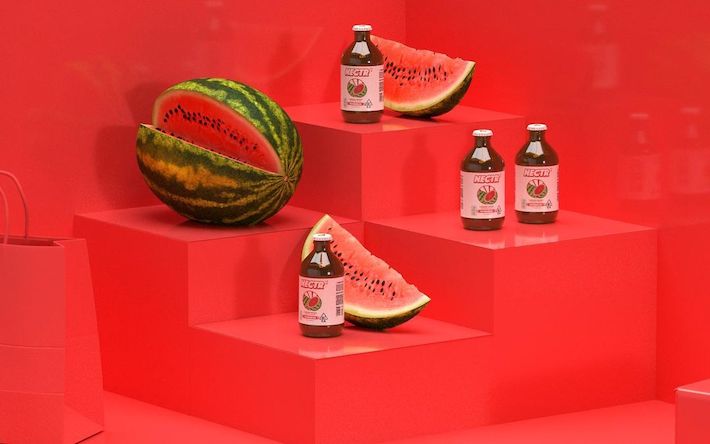 Watermelon flavored weed drink with THC for the summer