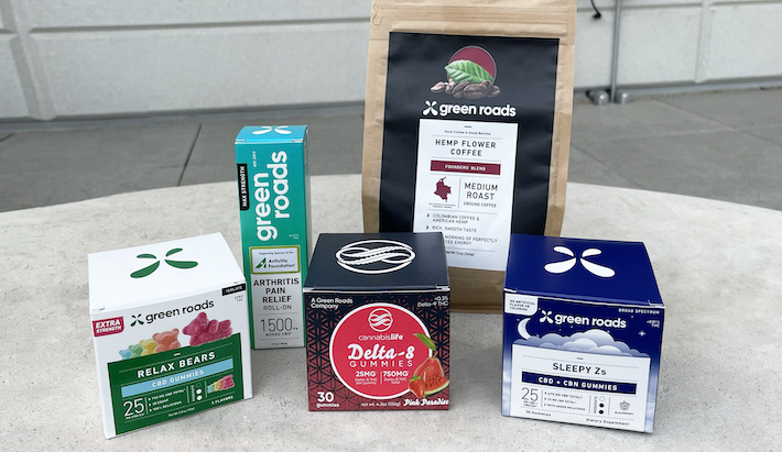 Various products from Green Roads CBD company