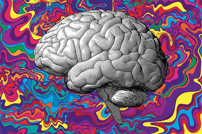 Illustration of brain on drugs