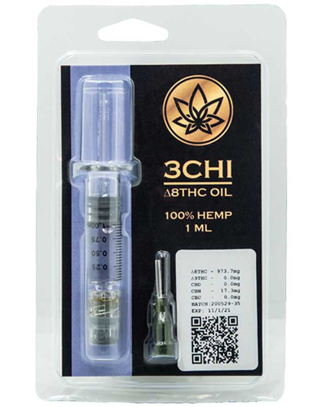 3Chi Hemp Delta 8 distillate syringe