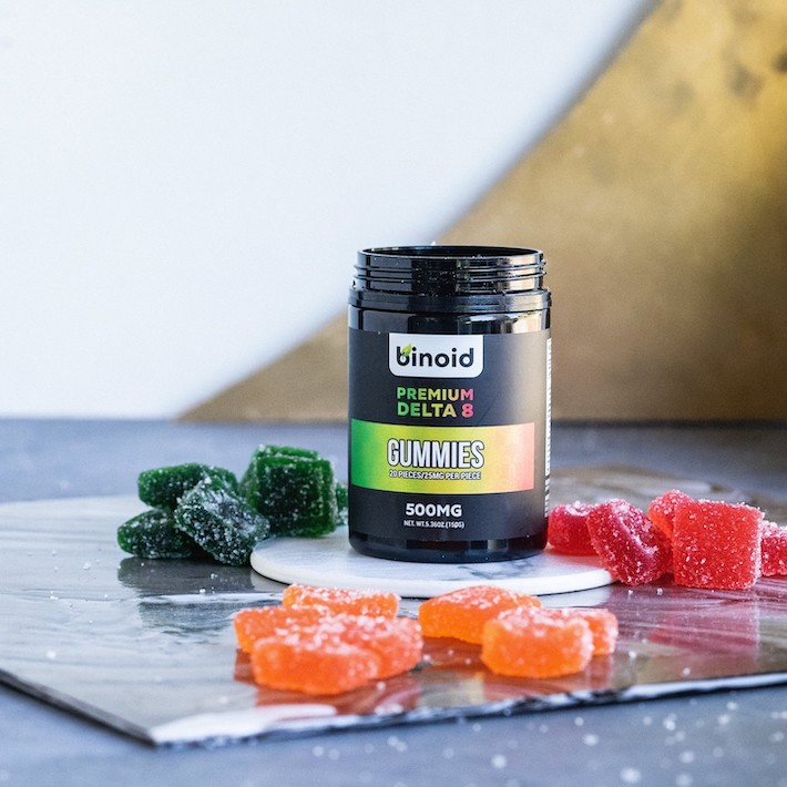 Delta-8 gummies with strong effects for pain and sleep