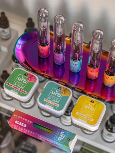 Quality delta-8 THC dabs products on display at store
