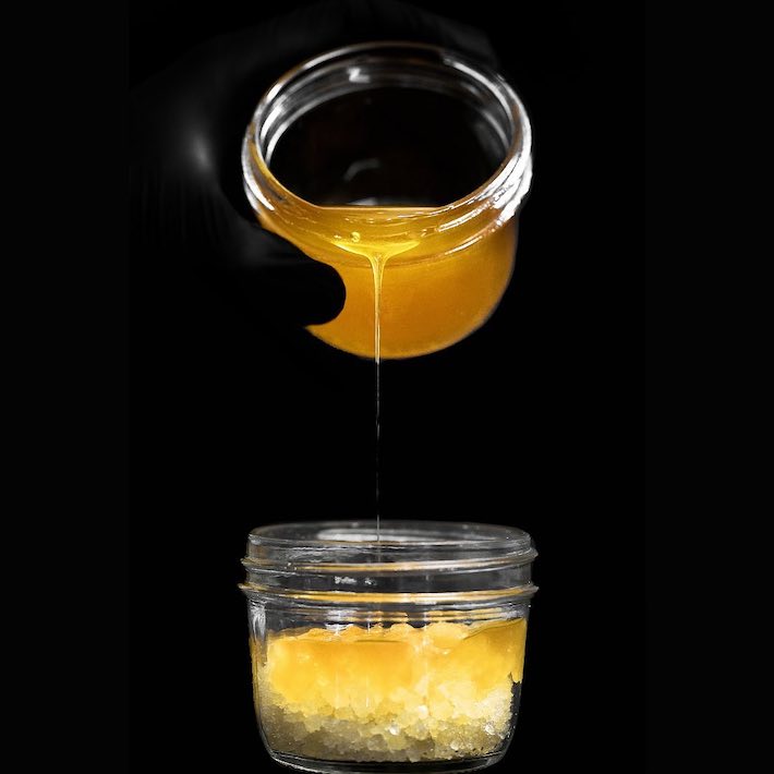 Process of making delta-8 THC extract sauce for dabbing