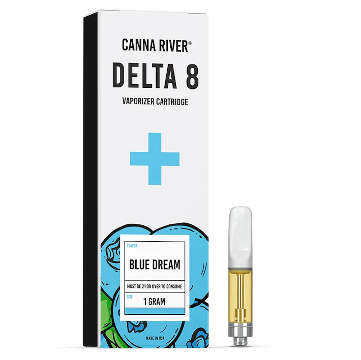 Delta-8 THC vape cartridge product with mild effects for beginners