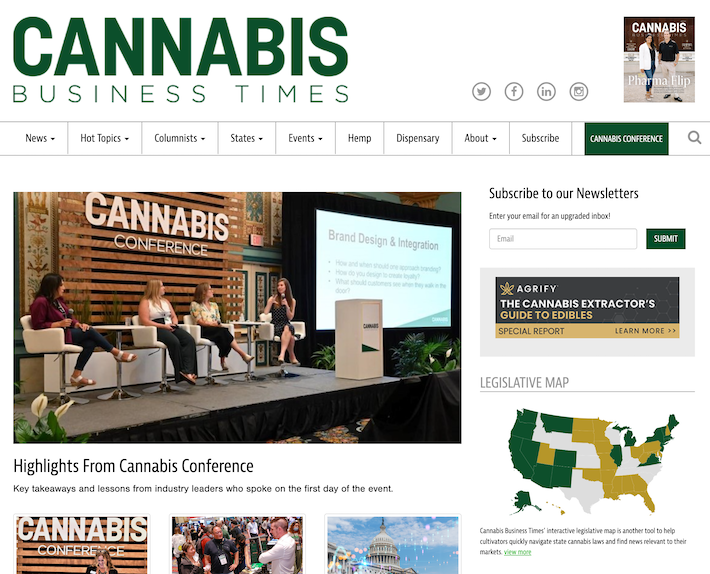 Cannabis Business Times website