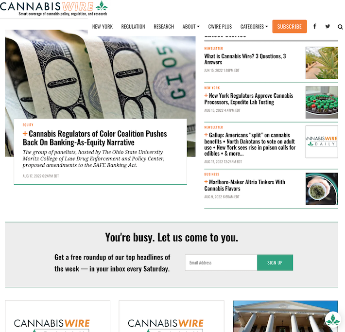 Cannabis Wire website