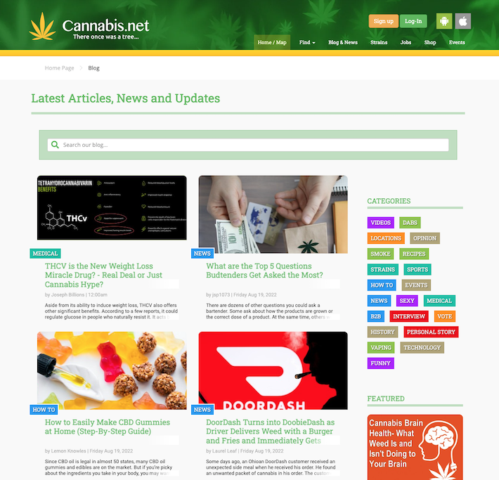 Cannabis.net website