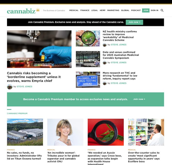 Cannabiz website