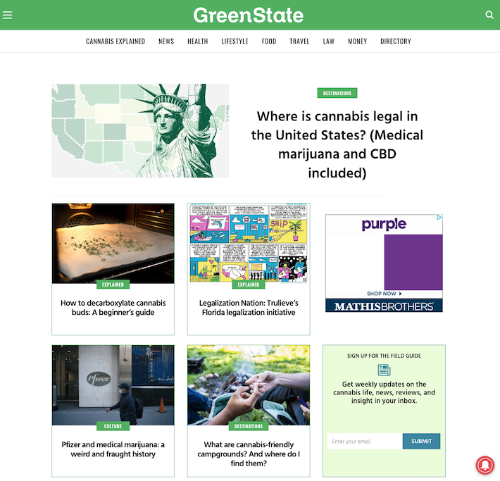 GreenState website