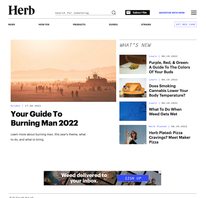 Herb.co website