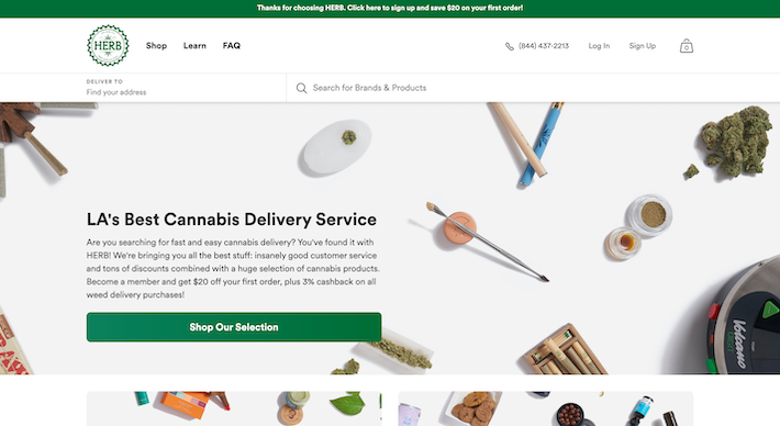 Herb weed delivery company