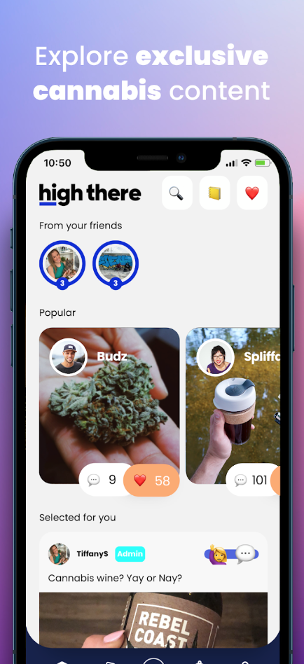 High There cannabis social networking app