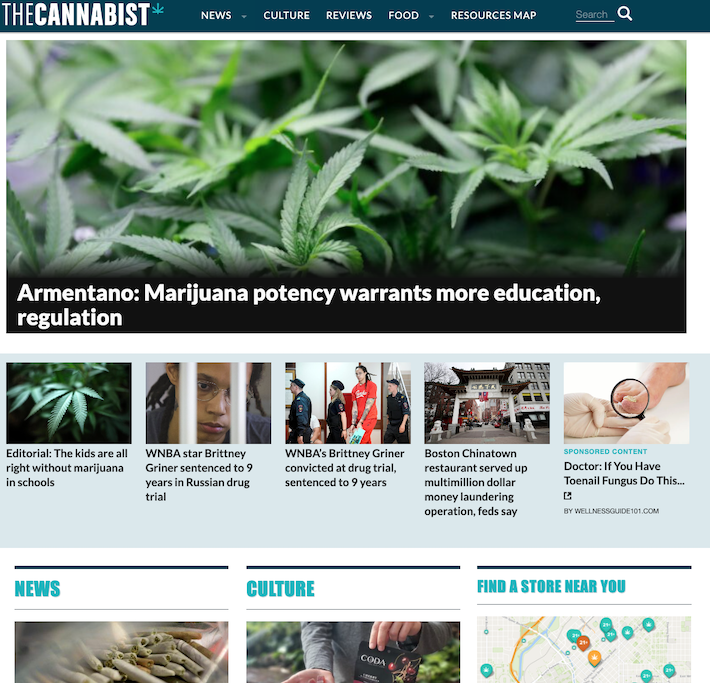 The Cannabist website