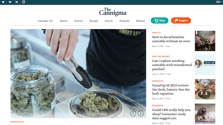 The Cannigma cannabis publication