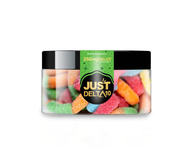Hemp Delta-10 gummies with 250mg per container