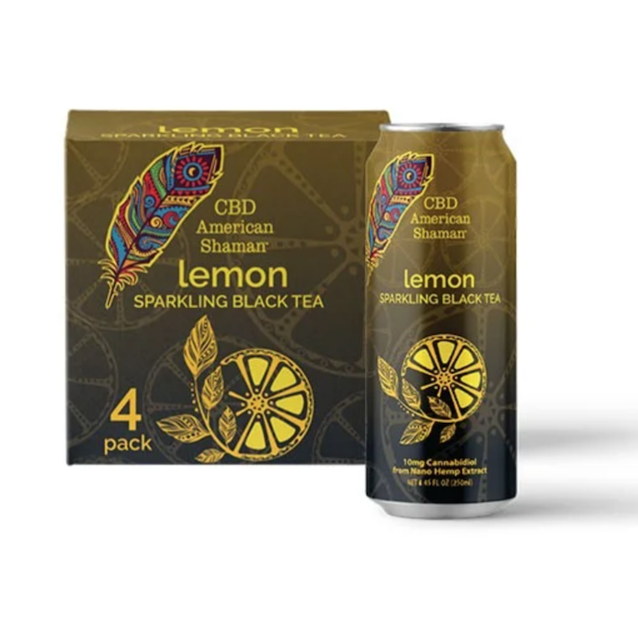 CBD sparkling tea product