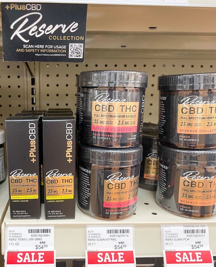 THC oil products for sale at a local grocery store