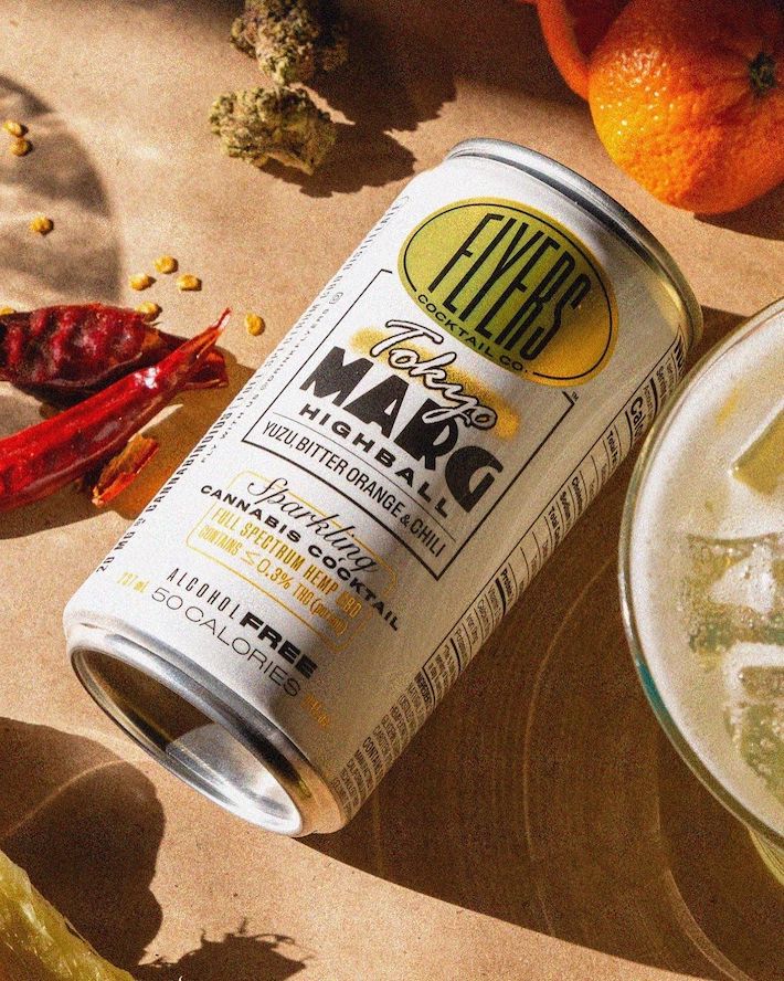 CBD infused cocktail drink for replacing alcohol