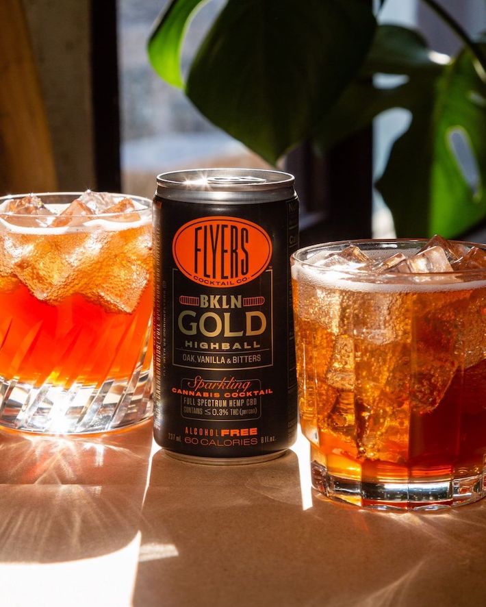 CBD cocktail drink for replacing alcohol