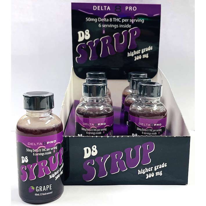 Delta-8 THC syrup product with high potency
