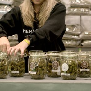 Consumers buying cannabis from a retail dispensary