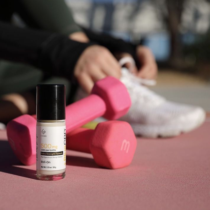 Full spectrum CBD roll-on for muscle aches