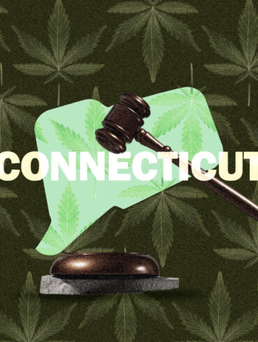 Map of cannabis legality in Connecticut