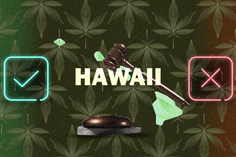 Map of marijuana legality in Hawaii