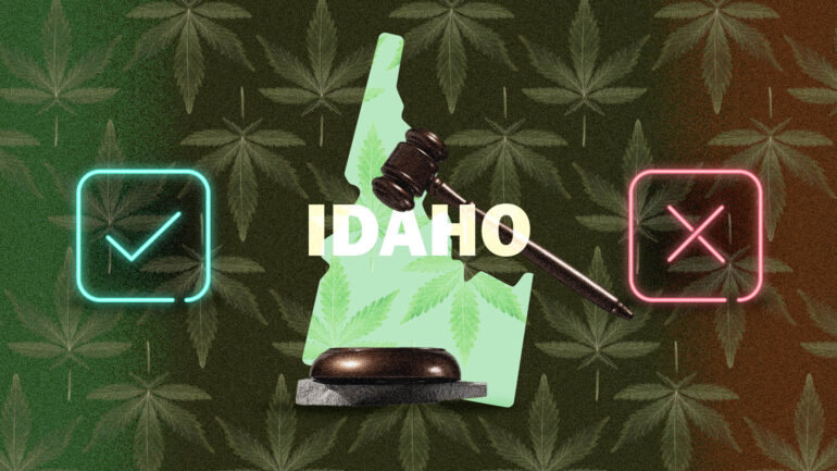 Map of marijuana laws in Idaho