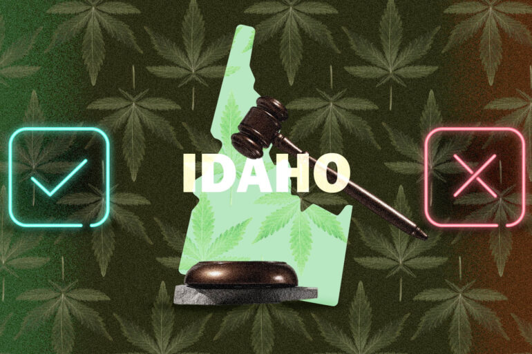Map of marijuana laws in Idaho