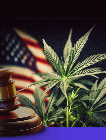 Cannabis rescheduling American flag