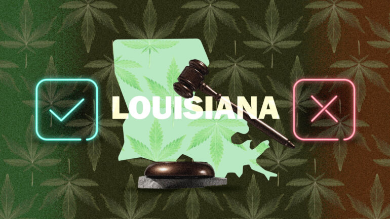 Map of cannabis laws in Louisiana