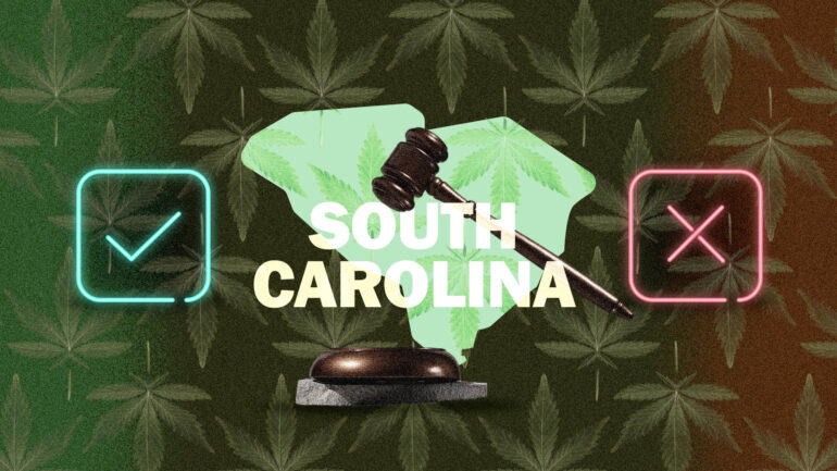 Map of marijuana legality in South Carolina