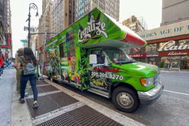 Truck selling marijuana to patients on the street in NYC