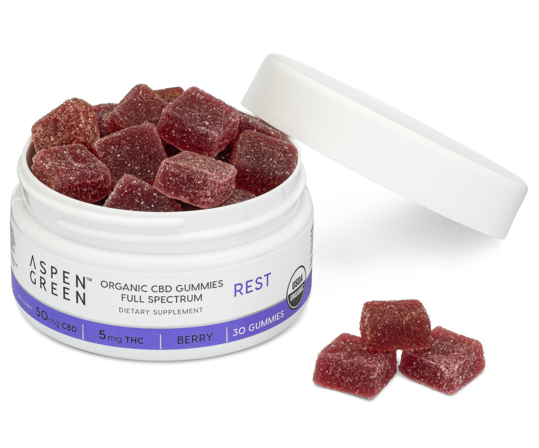 Aspen Green Rest Organic Full Spectrum CBD Gummies