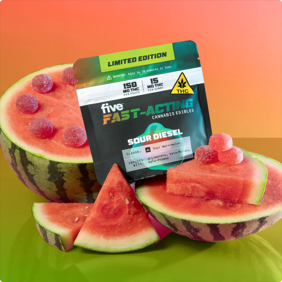 Five Sour Diesel Fast-Acting Gummies
